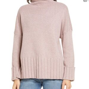 Madewell Mockneck Soft Pink Knit Sweater
